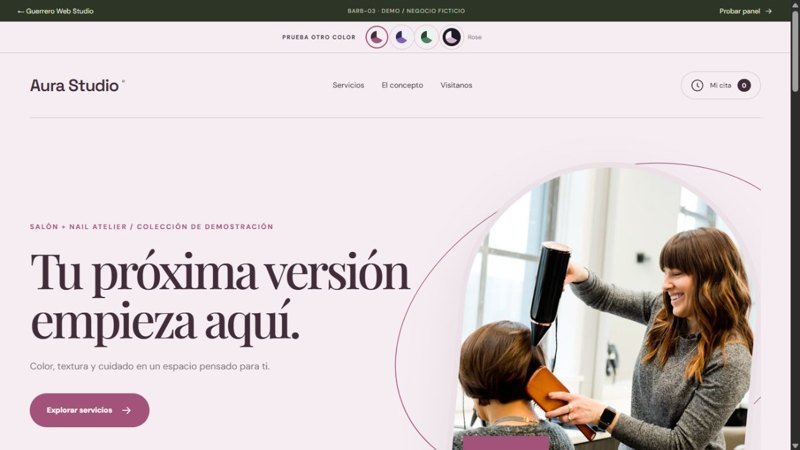 Vista real de Salón + nail atelier