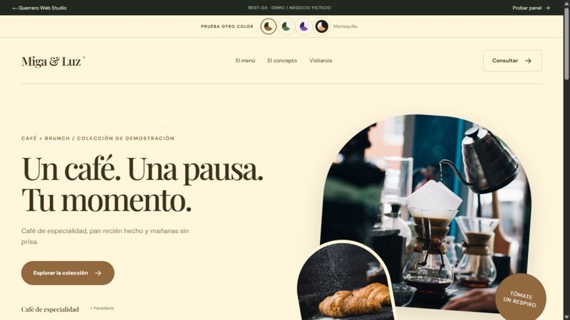 Vista real de Café + brunch