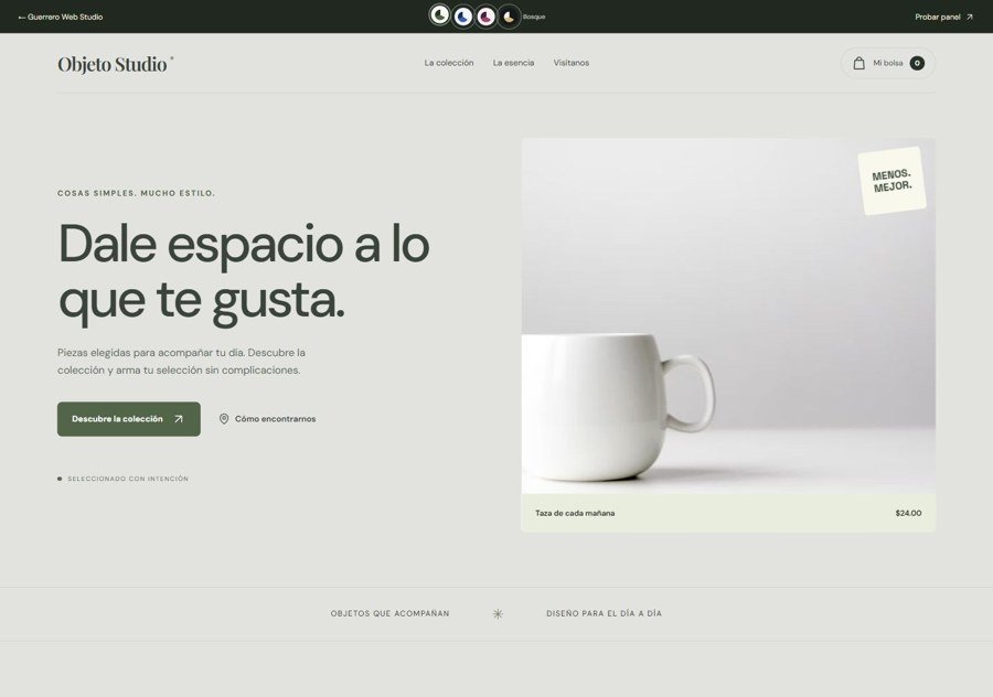 Diseño de demostración de la tienda Objeto Studio